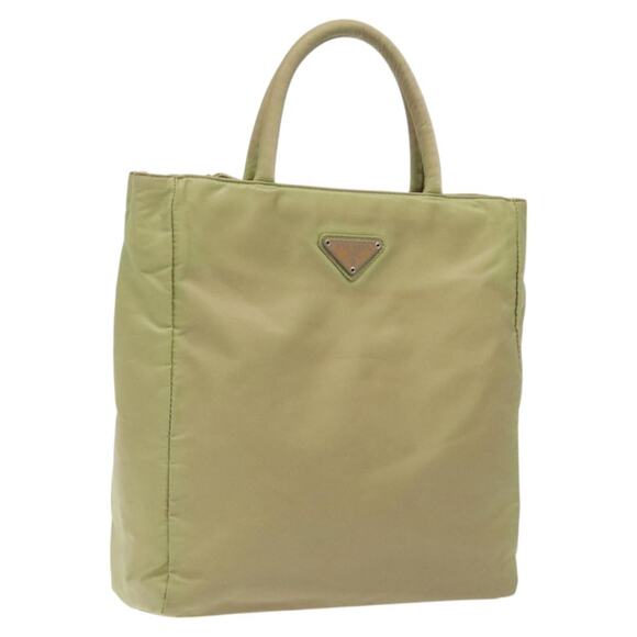 PRADA Hand Bag Nylon Beige - Picture 1 of 12